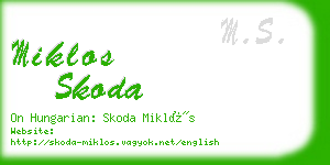 miklos skoda business card